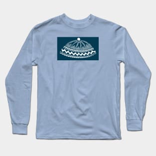 Kufi Haji Muslim Hat Design - Turquoise Long Sleeve T-Shirt